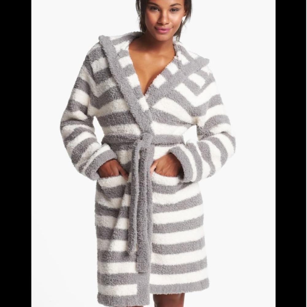 Barefoot Dreams Microfiber Plush Hooded Robe, S